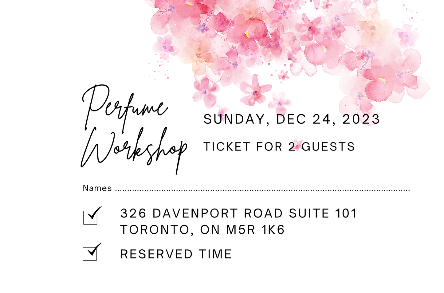 December 24th, 2023 Perfume/Cologne Workshop Session For 2 Guests