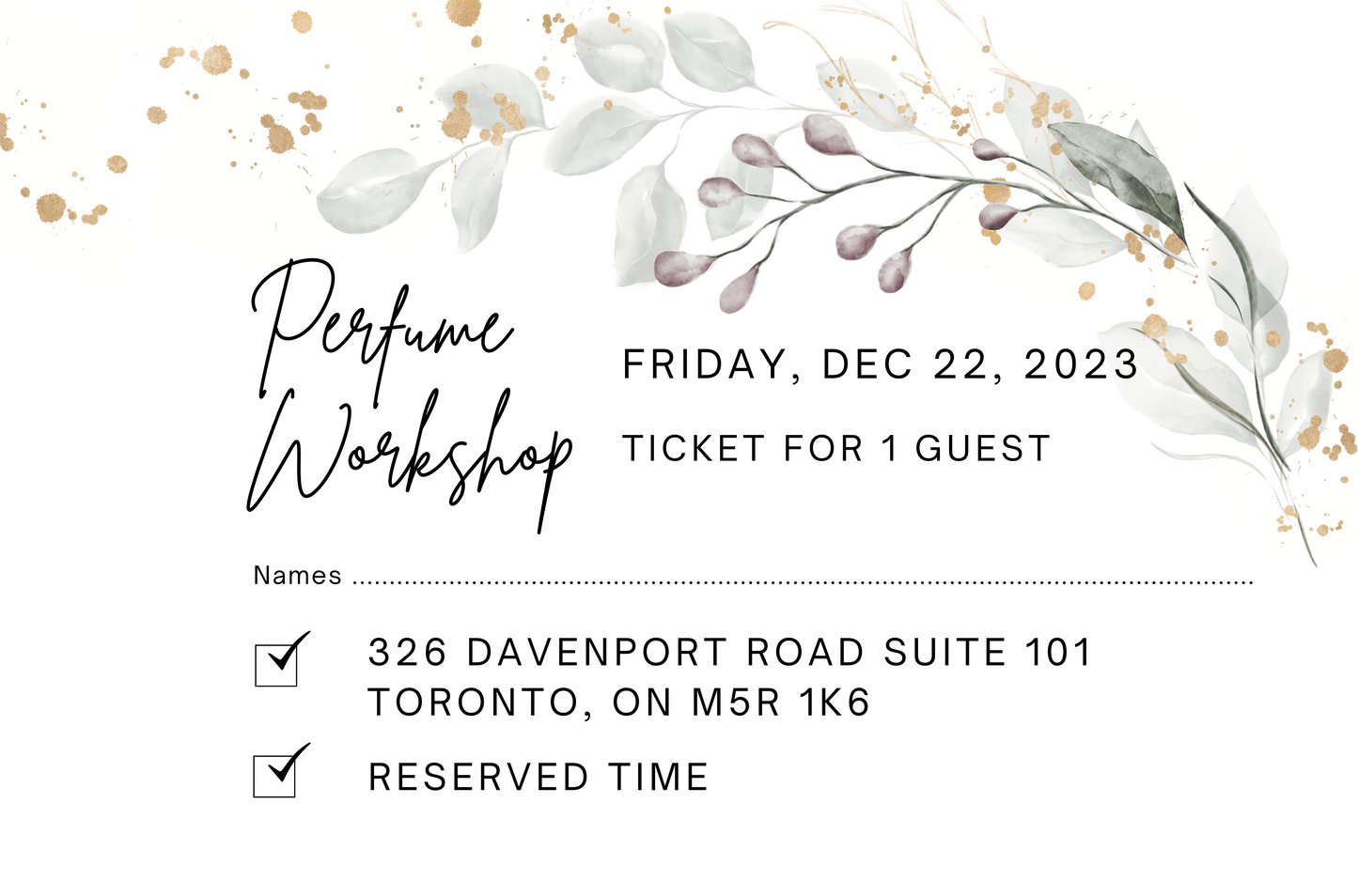 December 22nd, 2023 Perfume/Cologne Workshop Session For 1 Guest