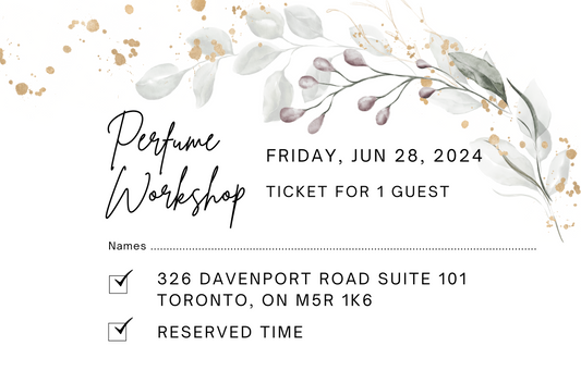 June 28th, 2024 Perfume/Cologne Workshop Session For 1 Guest