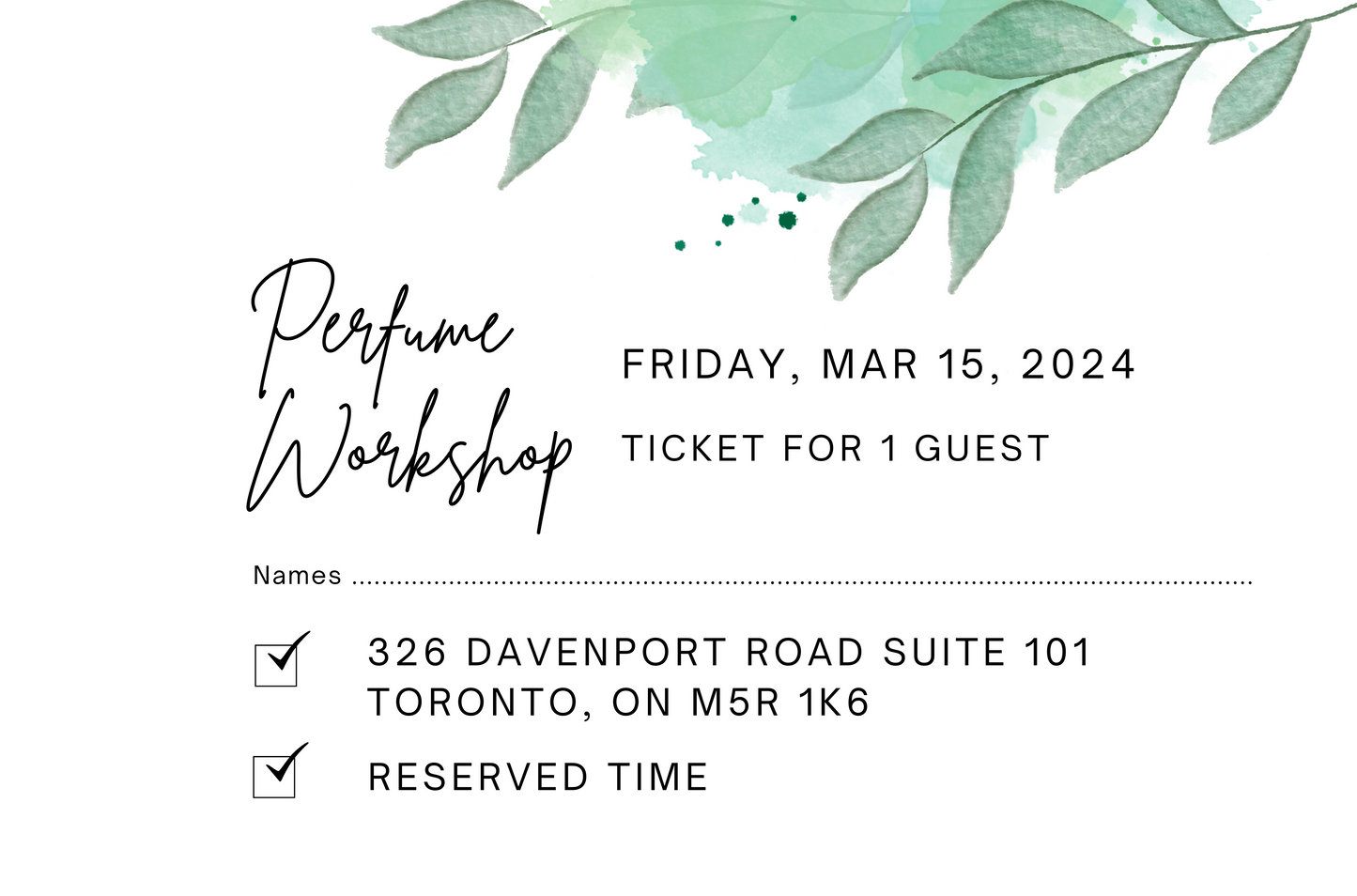 March 15th, 2024 Perfume/Cologne Workshop Session For 1 Guest