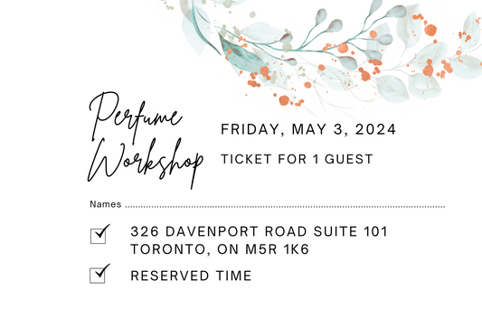 May 3rd, 2024 Perfume/Cologne Workshop Session For 1 Guest