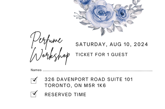 August 10th, 2024 Perfume/Cologne Workshop Session For 1 Guest