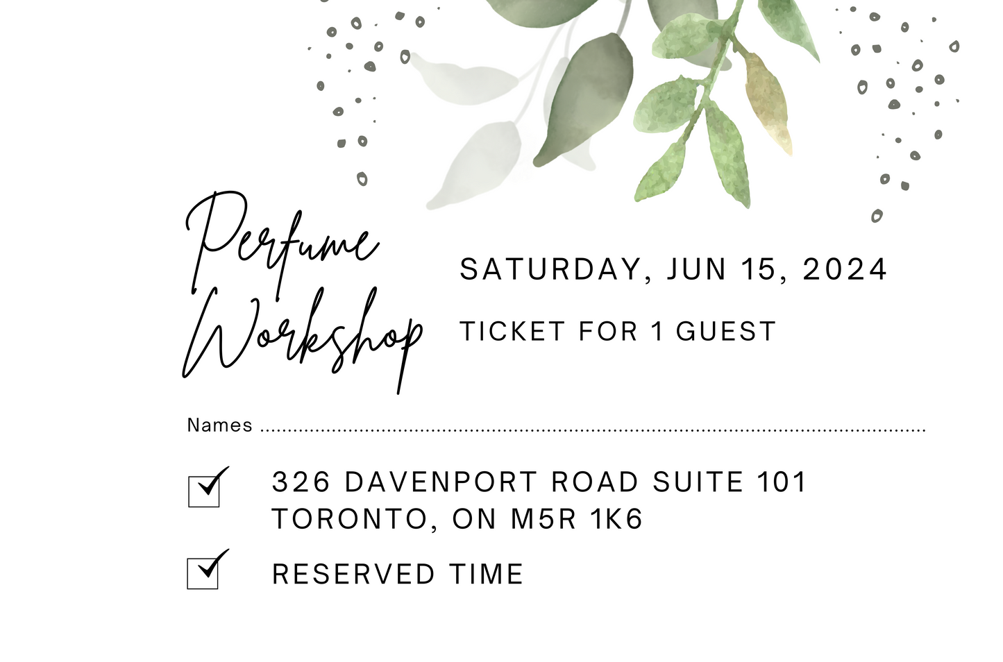 June 15th, 2024 Perfume/Cologne Workshop Session For 1 Guest