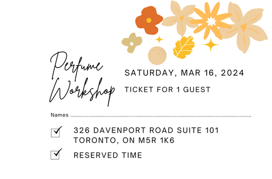 March 16th, 2024 Perfume/Cologne Workshop Session For 1 Guest
