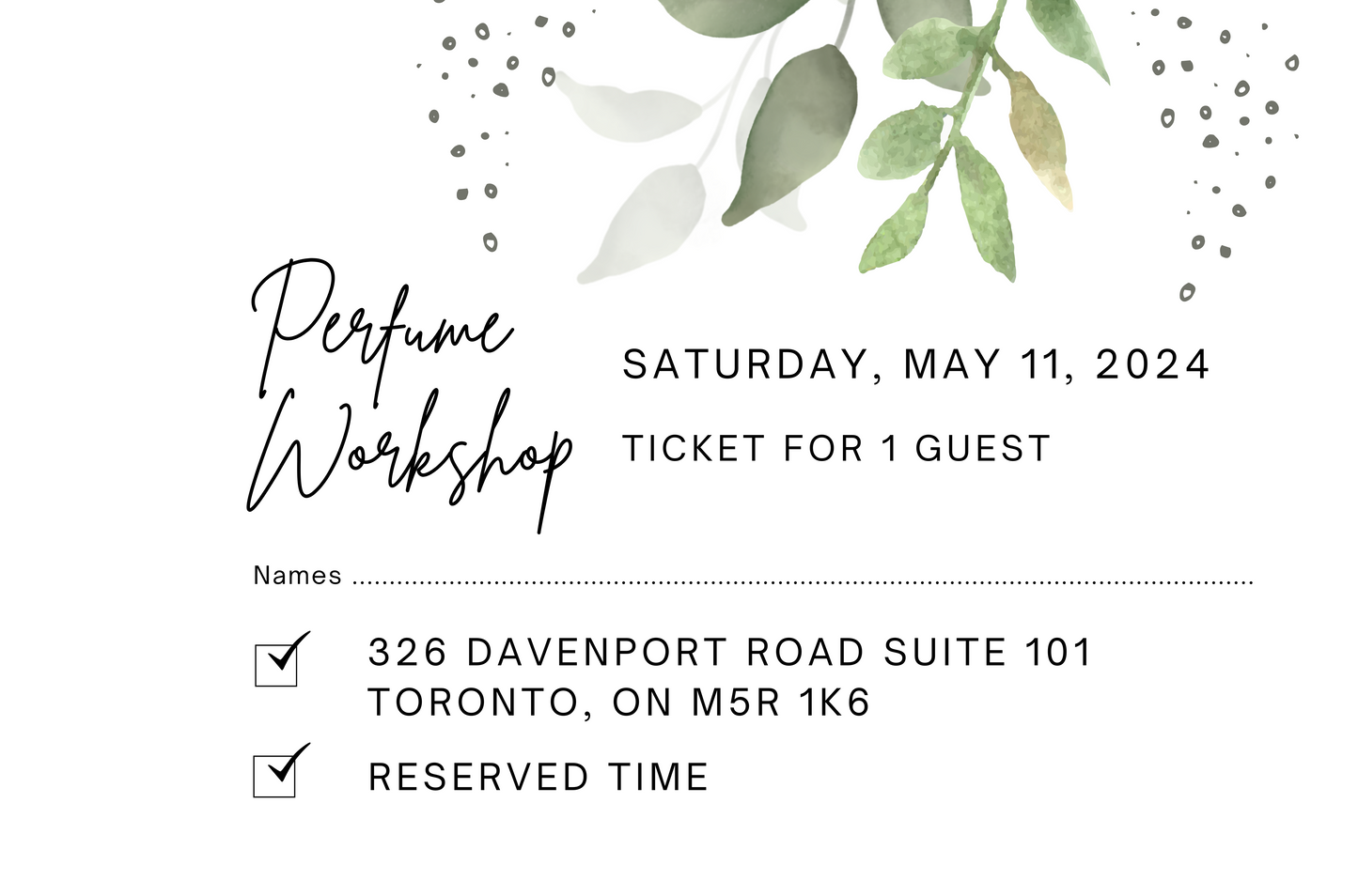 May 11th, 2024 Perfume/Cologne Workshop Session For 1 Guest