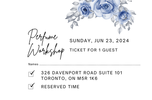 June 23rd, 2024 Perfume/Cologne Workshop Session For 1 Guest