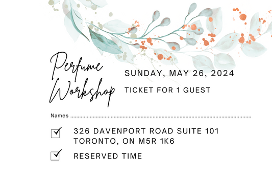 May 26th, 2024 Perfume/Cologne Workshop Session For 1 Guest