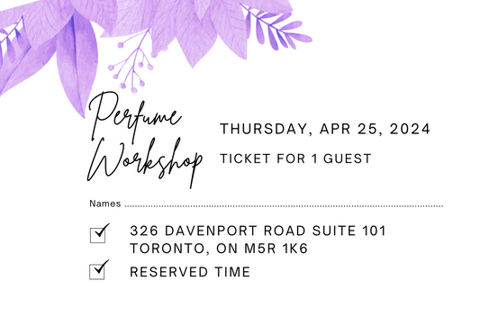 April 25th, 2024 Perfume/Cologne Workshop Session For 1 Guest
