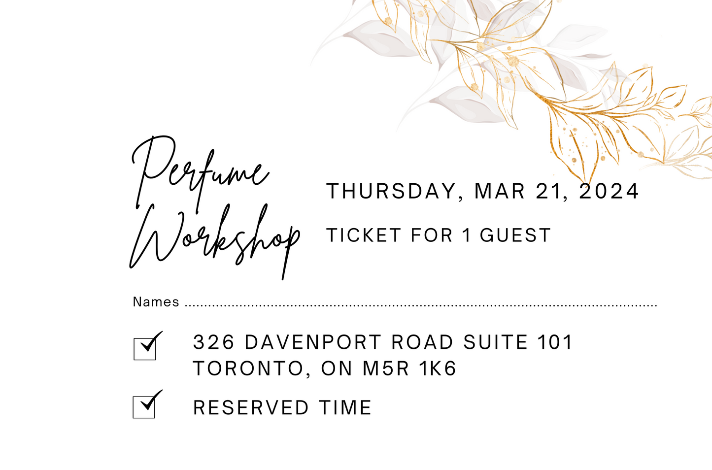 March 21st, 2024 Perfume/Cologne Workshop Session For 1 Guest