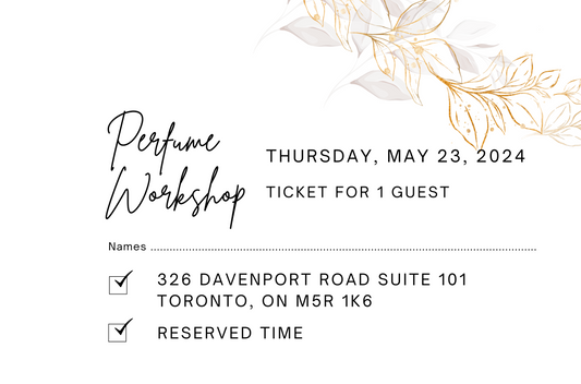 May 23rd, 2024 Perfume/Cologne Workshop Session For 1 Guest