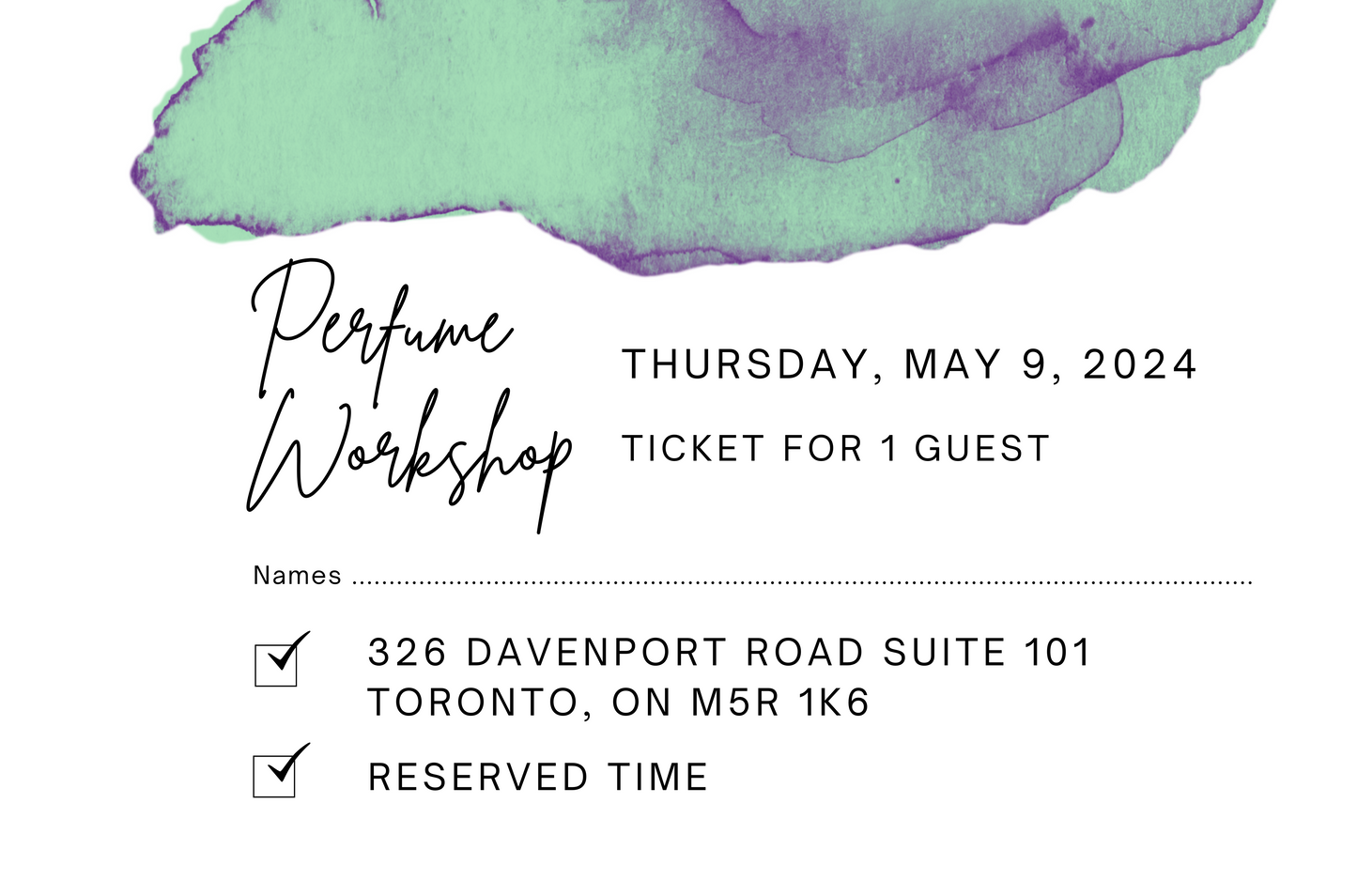 May 9th, 2024 Perfume/Cologne Workshop Session For 1 Guest