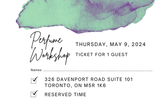 May 9th, 2024 Perfume/Cologne Workshop Session For 1 Guest