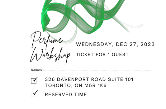 December 27th, 2023 Perfume/Cologne Workshop Session For 1 Guest