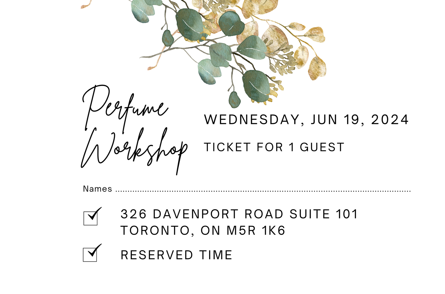June 19th, 2024 Perfume/Cologne Workshop Session For 1 Guest
