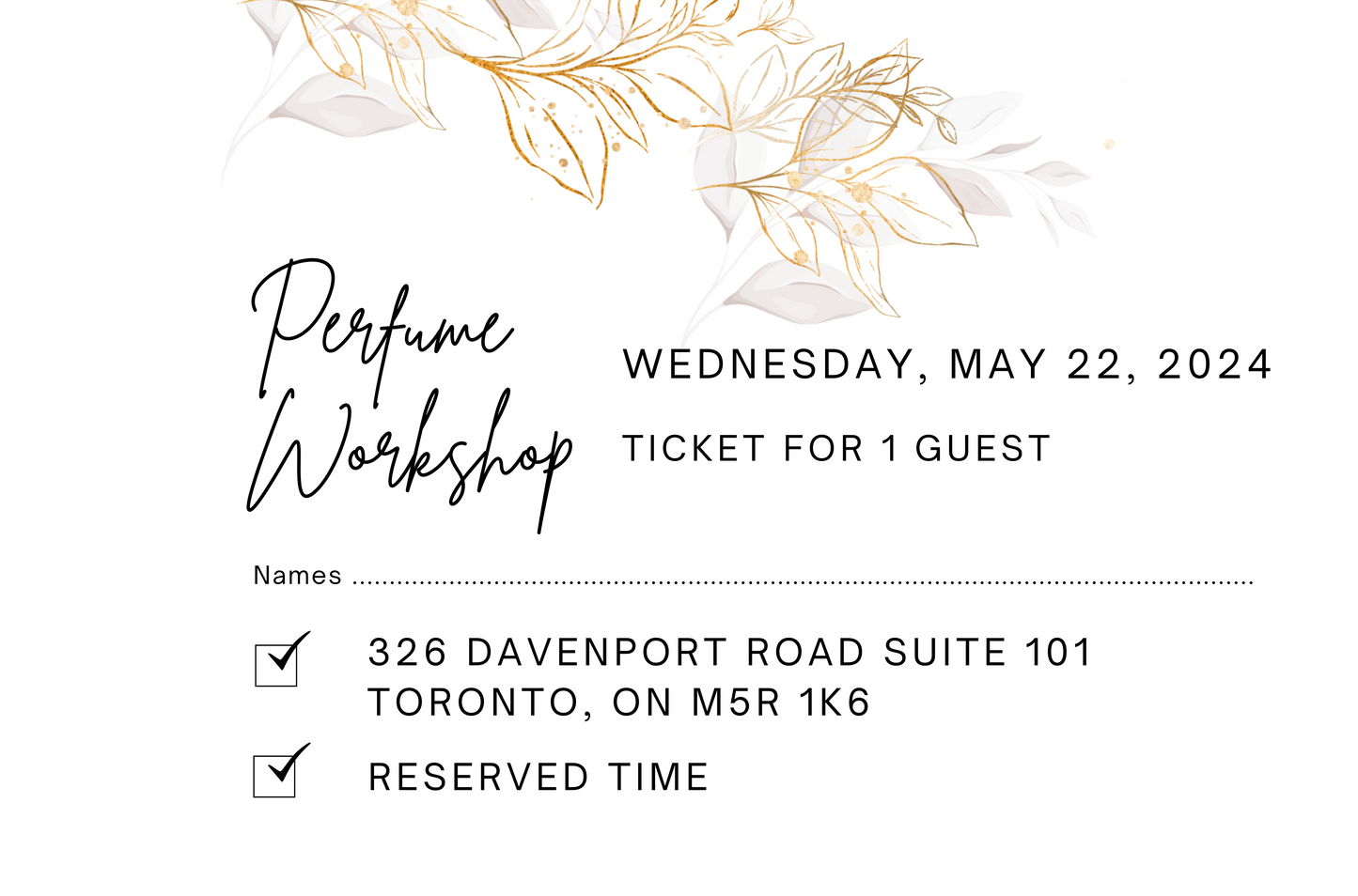 May 22nd, 2024 Perfume/Cologne Workshop Session For 1 Guest