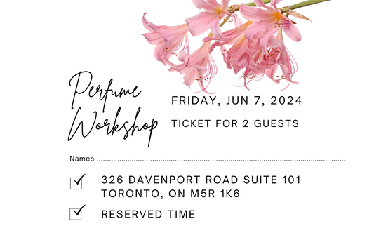 June 7th, 2024 Perfume/Cologne Workshop Session For 2 Guests