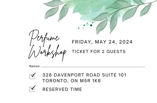 May 24th, 2024 Perfume/Cologne Workshop Session For 2 Guests