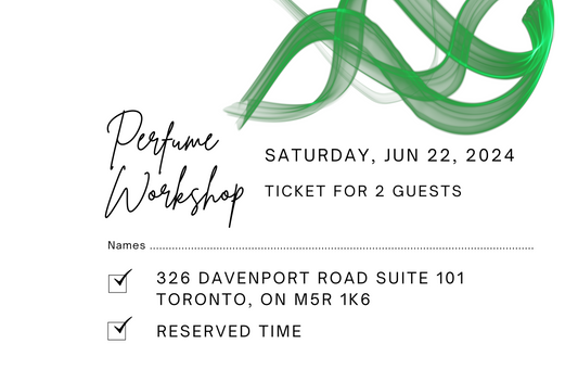 June 22nd, 2024 Perfume/Cologne Workshop Session For 2 Guests