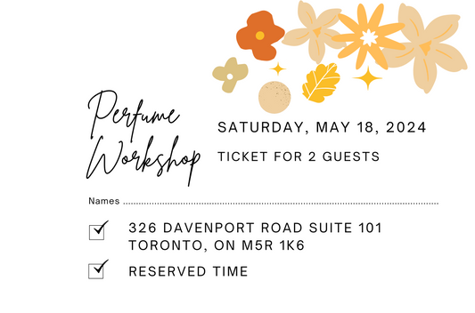 May 18th, 2024 Perfume/Cologne Workshop Session For 2 Guests