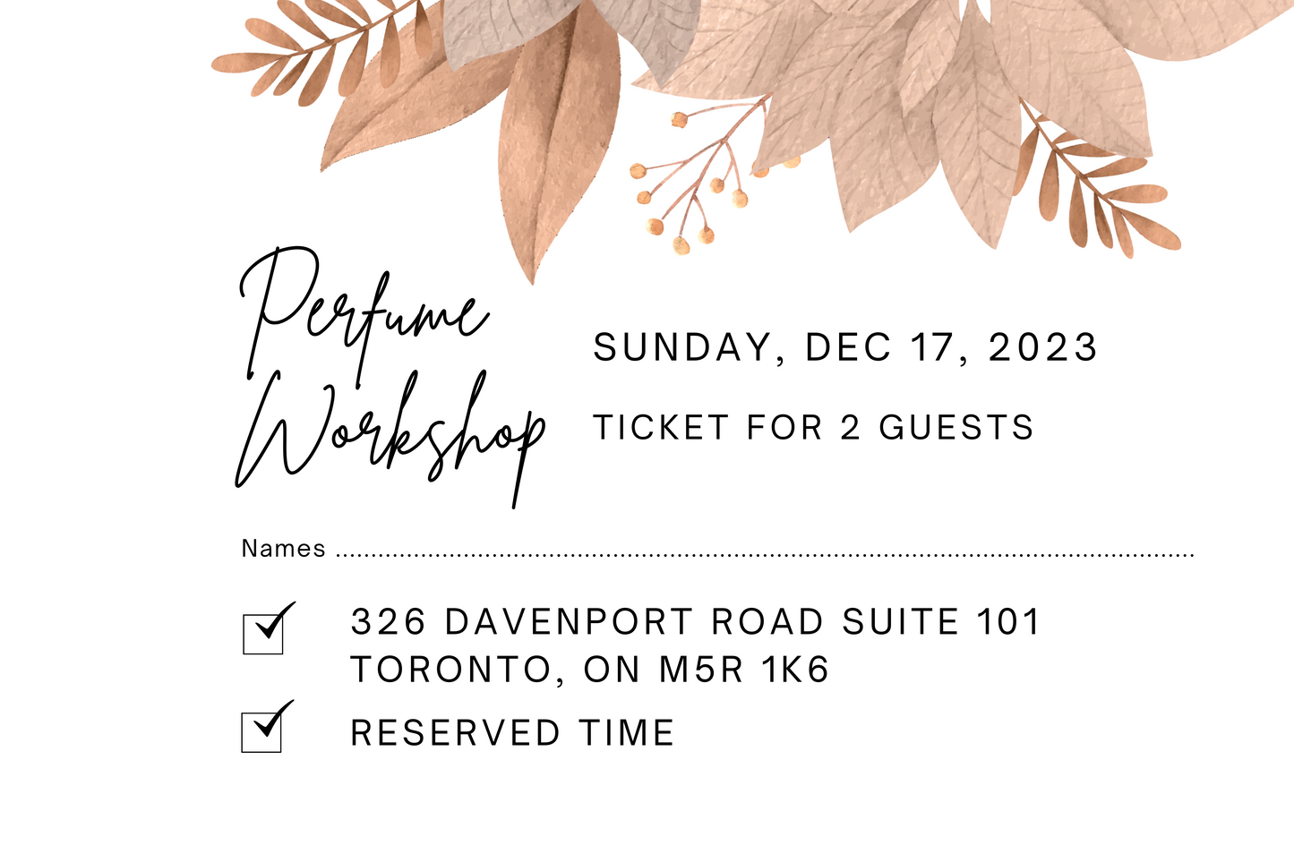 December 17th, 2023 Perfume/Cologne Workshop Session For 2 Guests