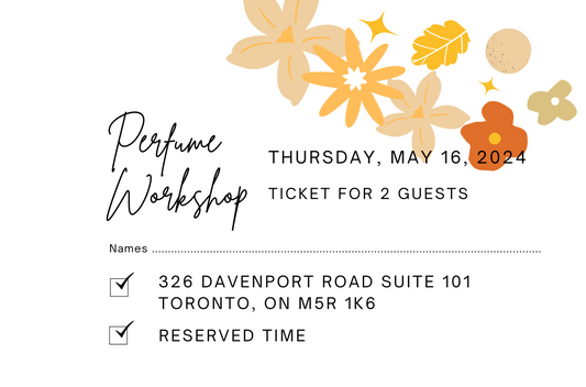 May 16th, 2024 Perfume/Cologne Workshop Session For 2 Guests