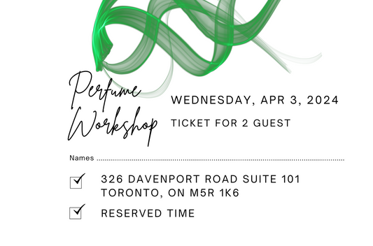 April 3rd, 2024 Perfume/Cologne Workshop Session For 2 Guests