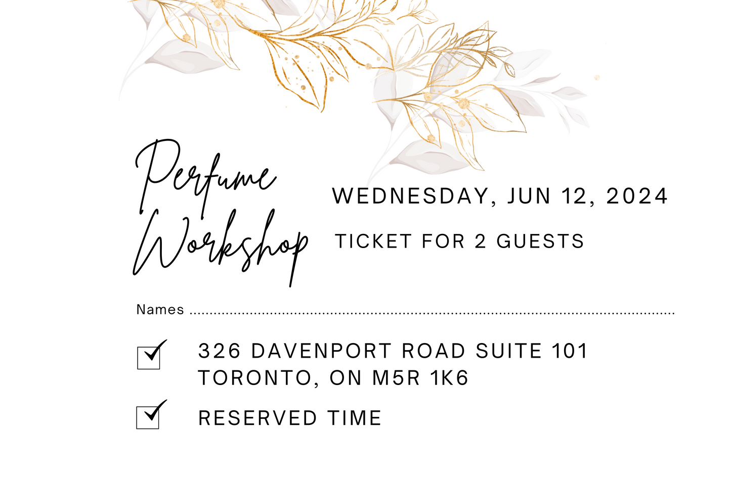 June 12th, 2024 Perfume/Cologne Workshop Session For 2 Guests