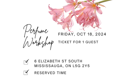 Mississauga Studio October 18th, 2024 Perfume/Cologne Workshop Session For 1 Guest