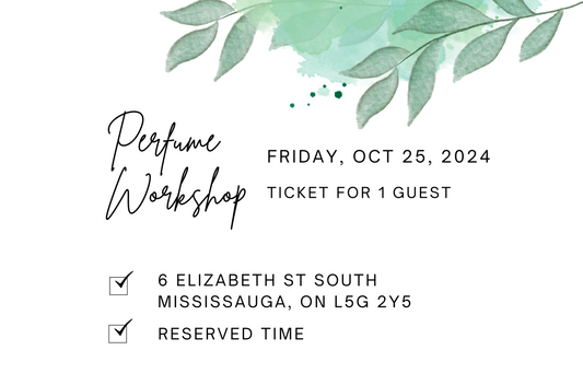 Mississauga Studio October 25th, 2024 Perfume/Cologne Workshop Session For 1 Guest