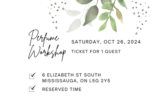 Mississauga Studio October 26th, 2024 Perfume/Cologne Workshop Session For 1 Guest