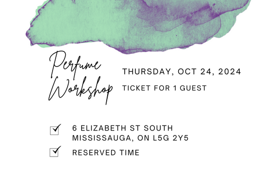 Mississauga Studio October 24th, 2024 Perfume/Cologne Workshop Session For 1 Guest