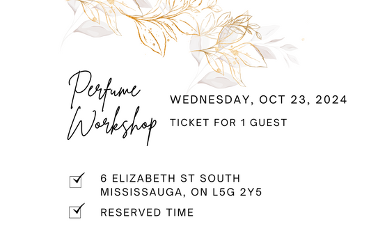 Mississauga Studio October 23rd, 2024 Perfume/Cologne Workshop Session For 1 Guest