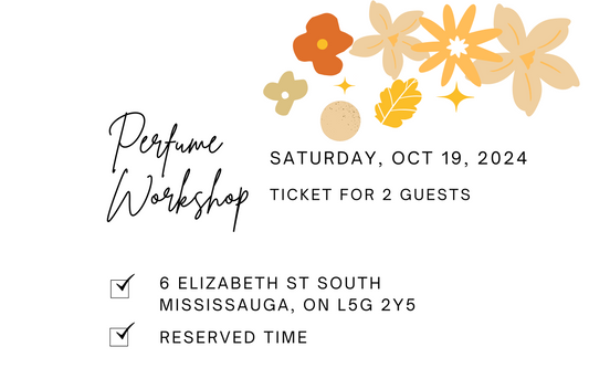 Mississauga Studio October 19th, 2024 Perfume/Cologne Workshop Session For 2 Guests