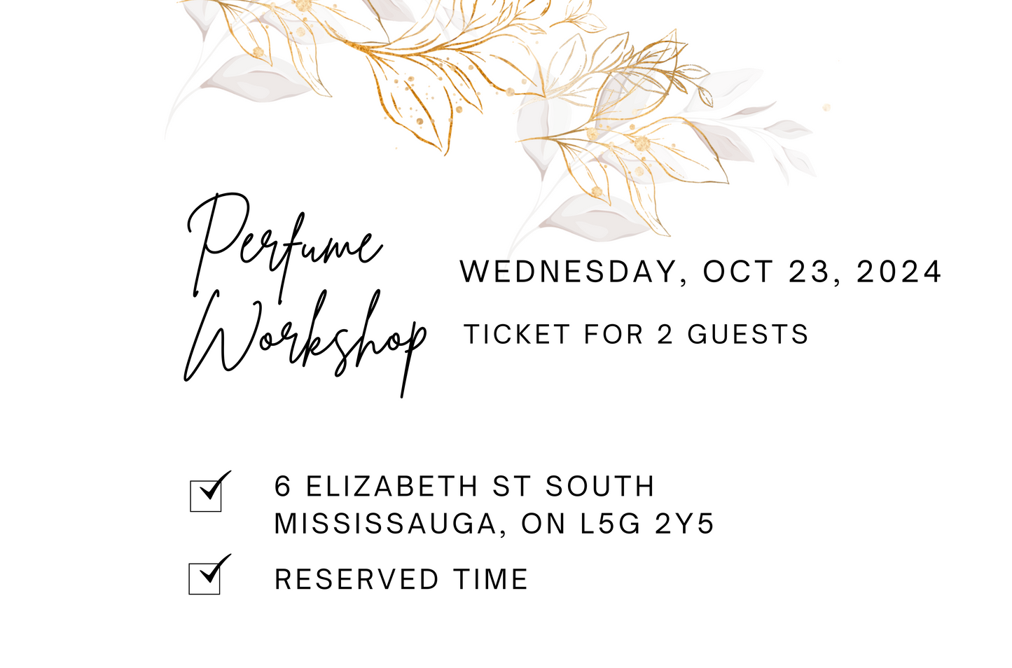 Mississauga Studio October 23rd, 2024 Perfume/Cologne Workshop Session For 2 Guests