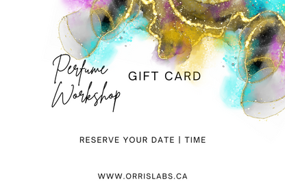 Orris Labs Perfume | Cologne Making Workshop Virtual Gift Card (tax included)